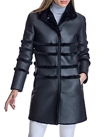 Dyed Shearling Reversible Coat