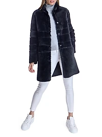 Dyed Shearling Reversible Coat