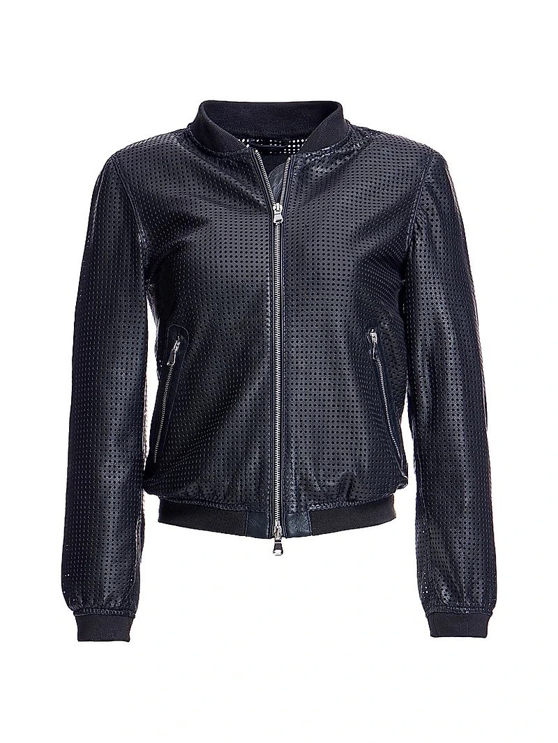 Perforated Leather Jacket