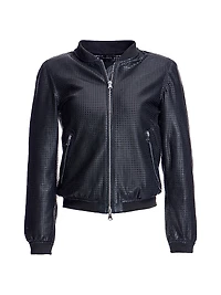 Perforated Leather Jacket