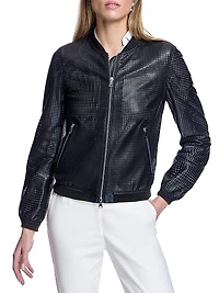 Perforated Leather Jacket