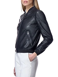 Perforated Leather Jacket