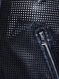 Perforated Leather Jacket