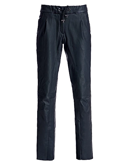 Leather Drawstring Pants