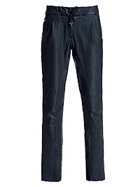 Leather Drawstring Pants