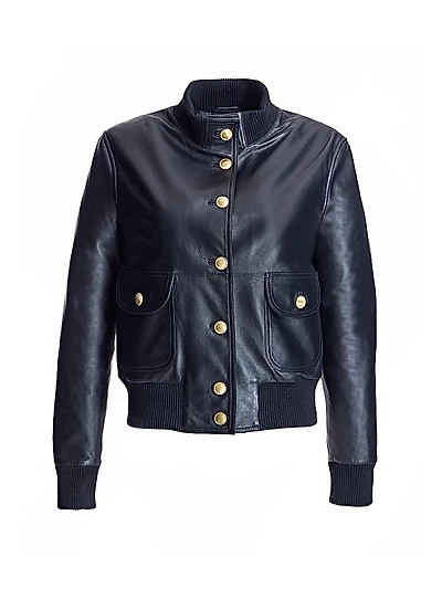 Buttondown Leather Jacket