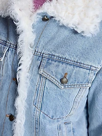 Quilted Lined Denim Jacket with Kalgan Lamb Trims