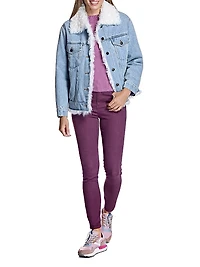 Quilted Lined Denim Jacket with Kalgan Lamb Trims
