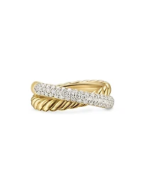 Crossover Two Row Ring 18K Yellow Gold