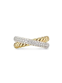 Crossover Two Row Ring 18K Yellow Gold