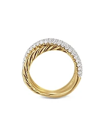 Crossover Two Row Ring 18K Yellow Gold