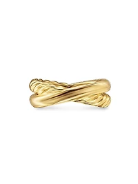 Crossover Two Row Ring 18K Yellow Gold