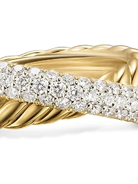 Crossover Two Row Ring 18K Yellow Gold