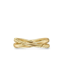Pavé Crossover Ring 18K Yellow Gold