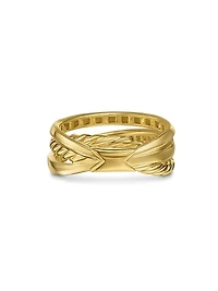 Crossover Trio Three Row Ring 18K Yellow Gold