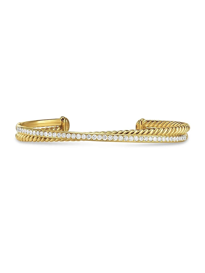 Crossover Two Row Bracelet 18K Yellow Gold