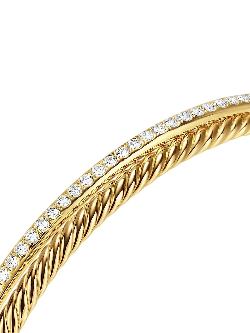 Crossover Two Row Bracelet 18K Yellow Gold