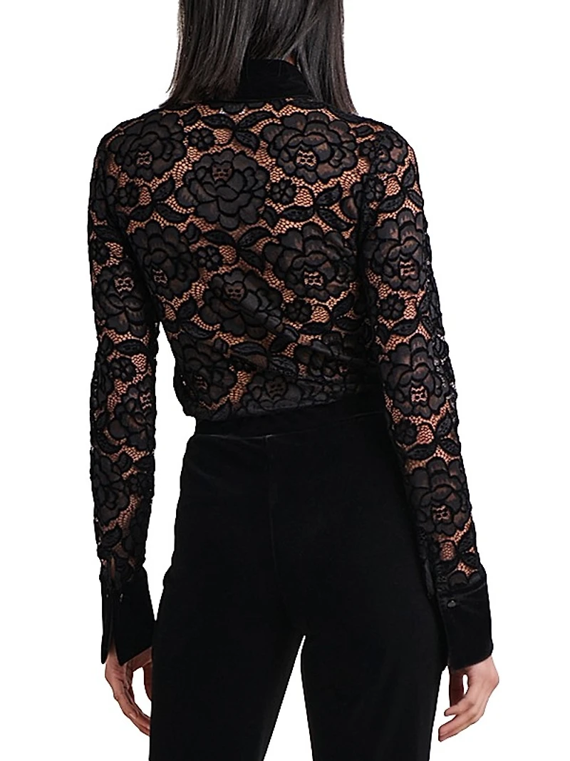 Salinger Sheer Floral Shirt