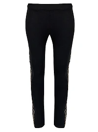 Donna Lace-Trim Leggings