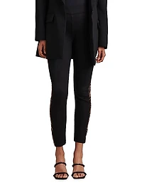 Donna Lace-Trim Leggings