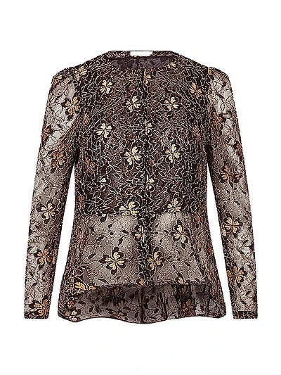 Leonelle Lace Peplum Top