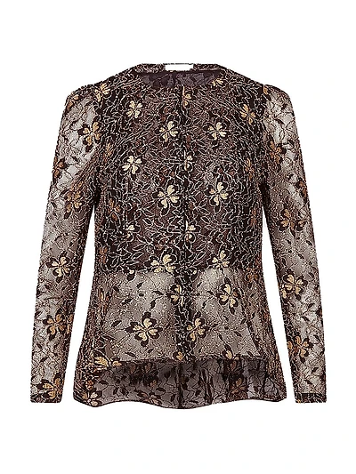 Leonelle Lace Peplum Top