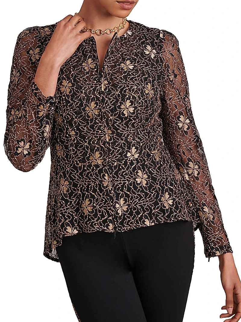 Leonelle Lace Peplum Top