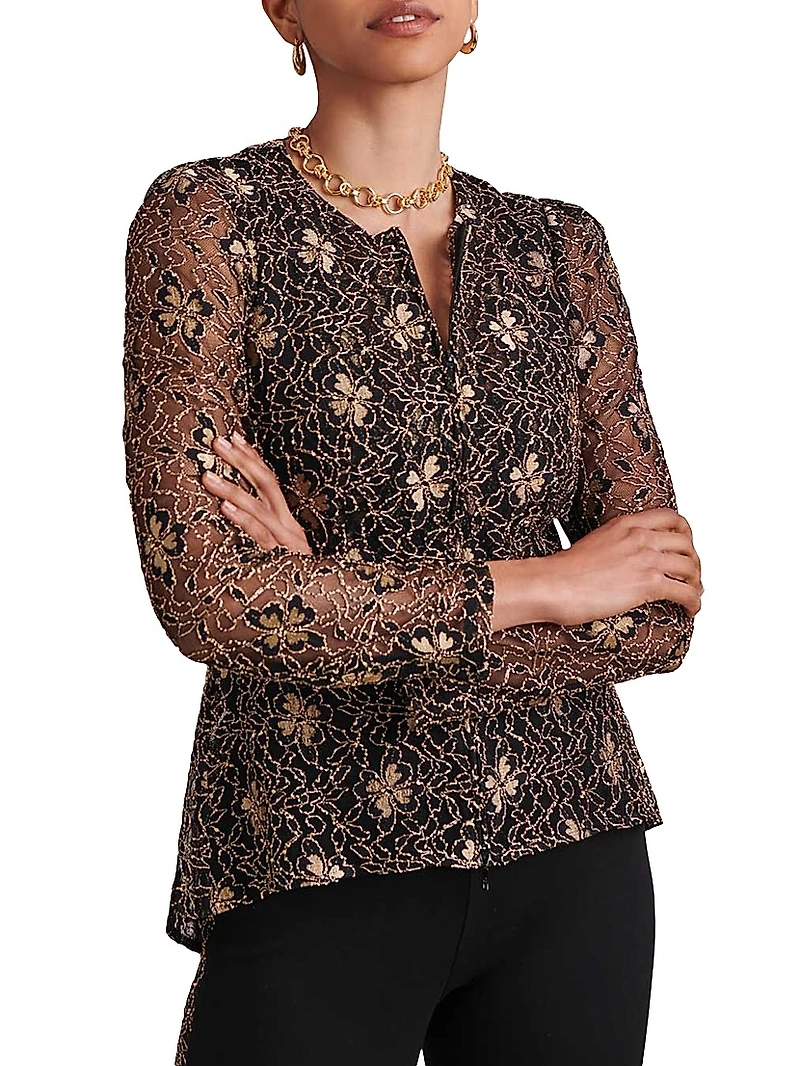Leonelle Lace Peplum Top