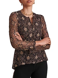 Leonelle Lace Peplum Top