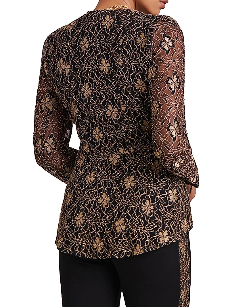 Leonelle Lace Peplum Top