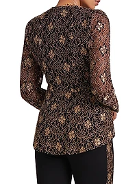 Leonelle Lace Peplum Top
