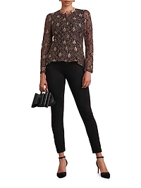Leonelle Lace Peplum Top