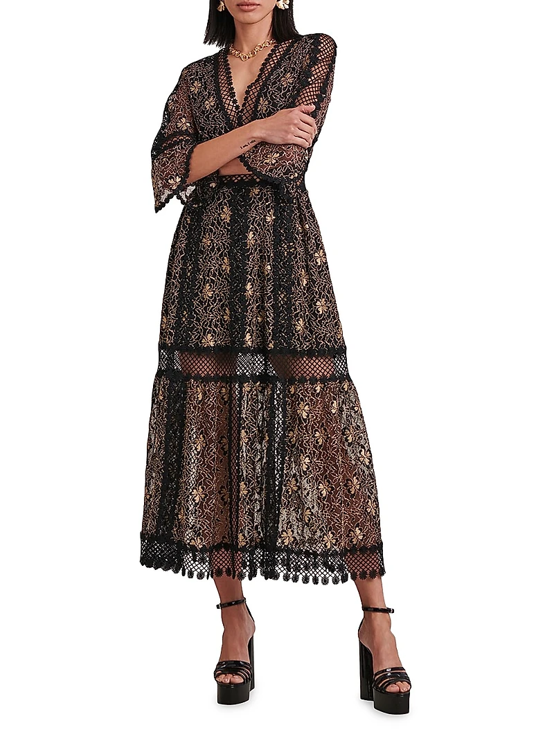 Annette Tiered Floral Maxi Dress