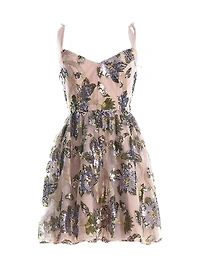 Kaitrin Sequin Fit & Flare Minidress