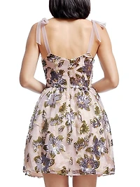 Kaitrin Sequin Fit & Flare Minidress