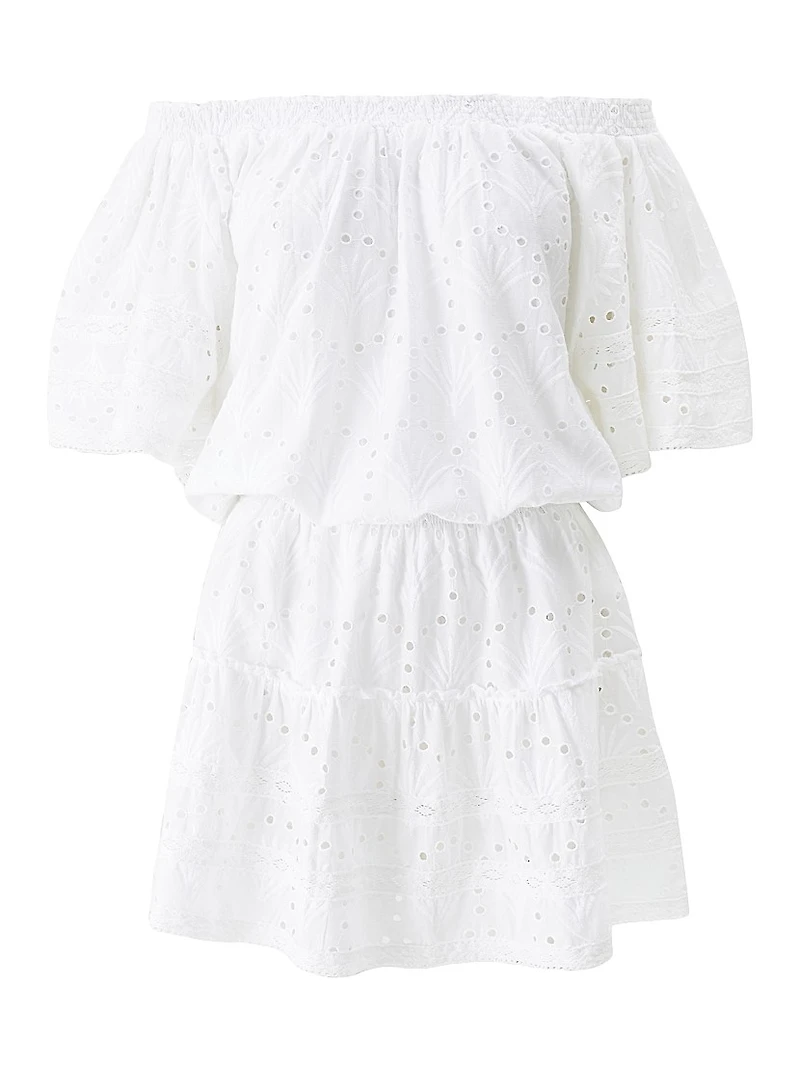 Micha Eyelet Cover-Up Minidress