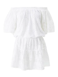 Micha Eyelet Cover-Up Minidress