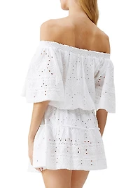 Micha Eyelet Cover-Up Minidress