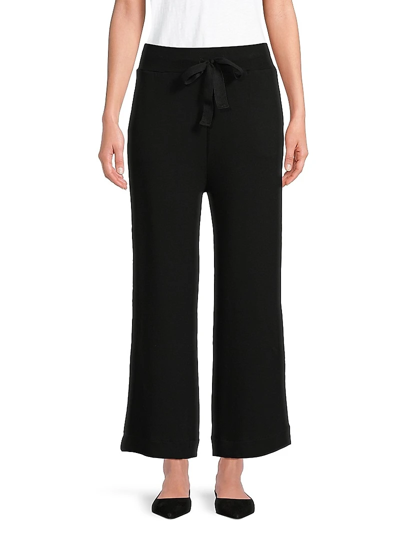French Terry Wide-Leg Pants