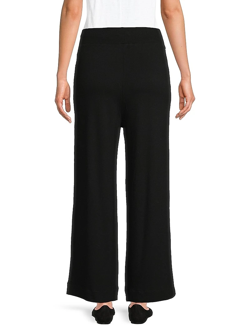 French Terry Wide-Leg Pants