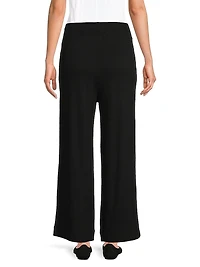 French Terry Wide-Leg Pants
