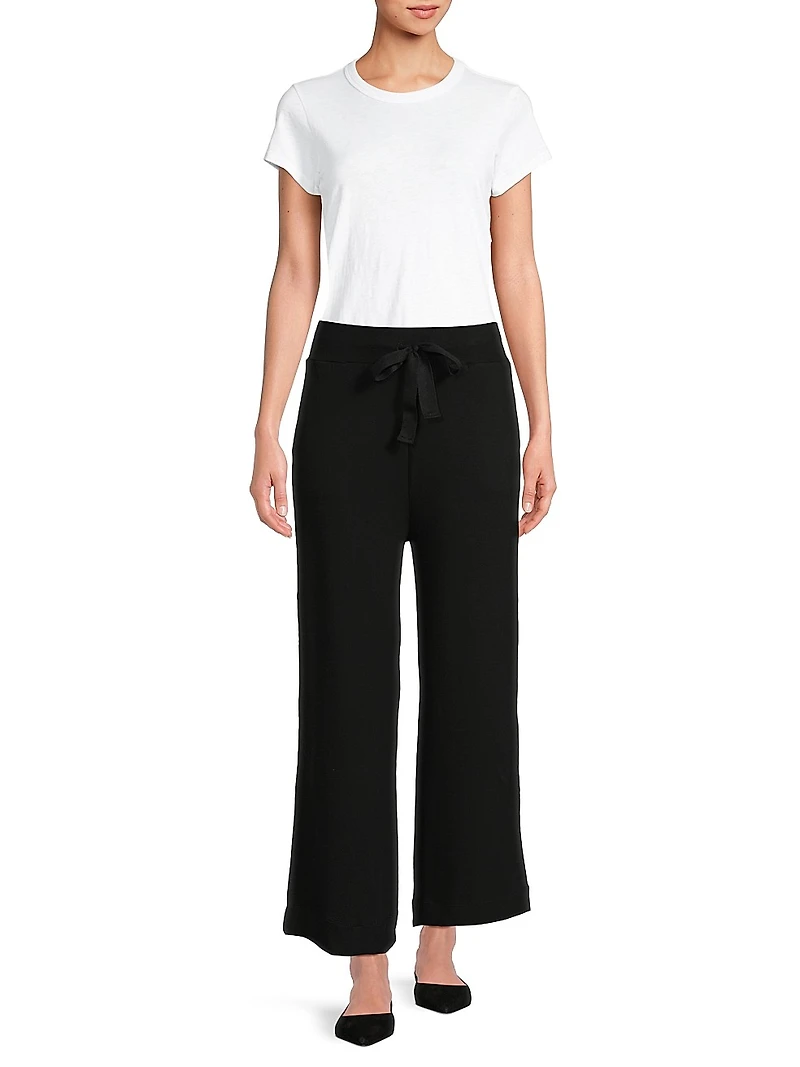 French Terry Wide-Leg Pants