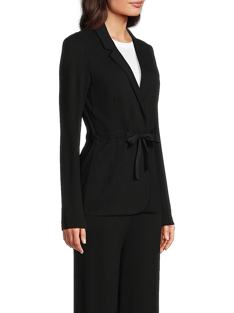 French Terry Grosgrain Tie Blazer