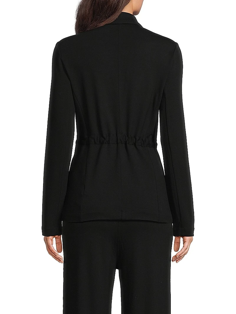 French Terry Grosgrain Tie Blazer