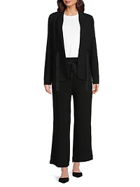 French Terry Grosgrain Tie Blazer