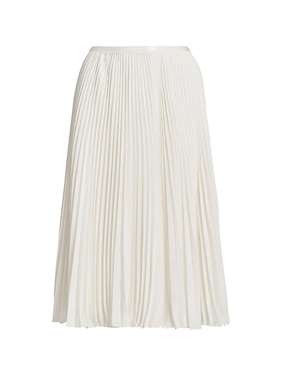 Georgette Pleated Midi-Skirt