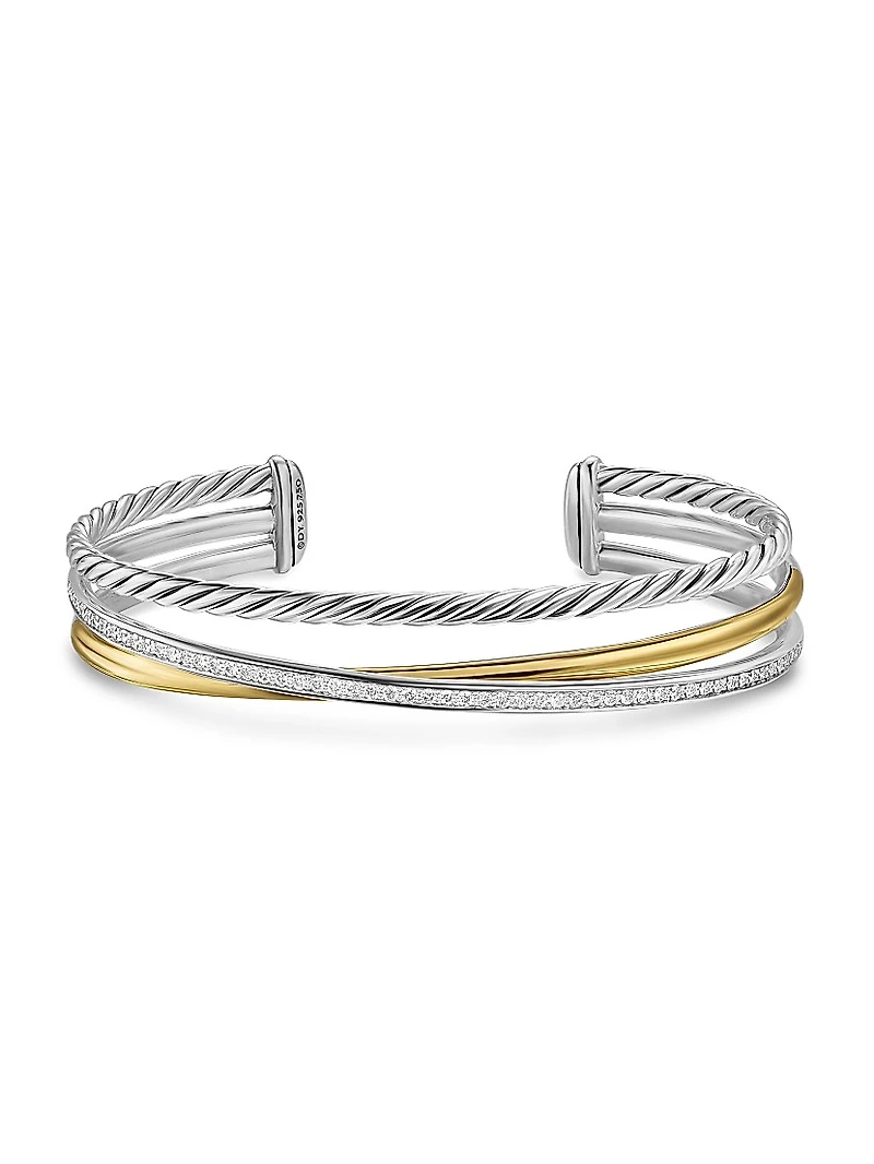 Crossover Three Row Bracelet Sterling Silver