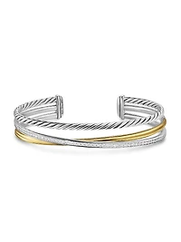 Crossover Three Row Bracelet Sterling Silver