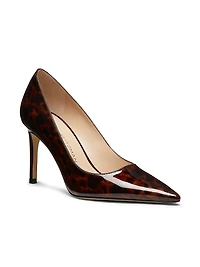Power 85MM Tortoiseshell Patent Leather Pumps