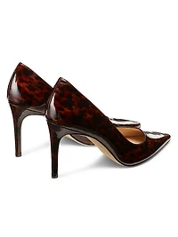 Power 85MM Tortoiseshell Patent Leather Pumps